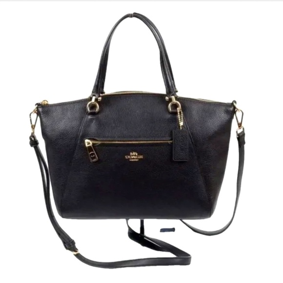 Coach Satchel Bag Black Leather Coach - Picture 1 of 5